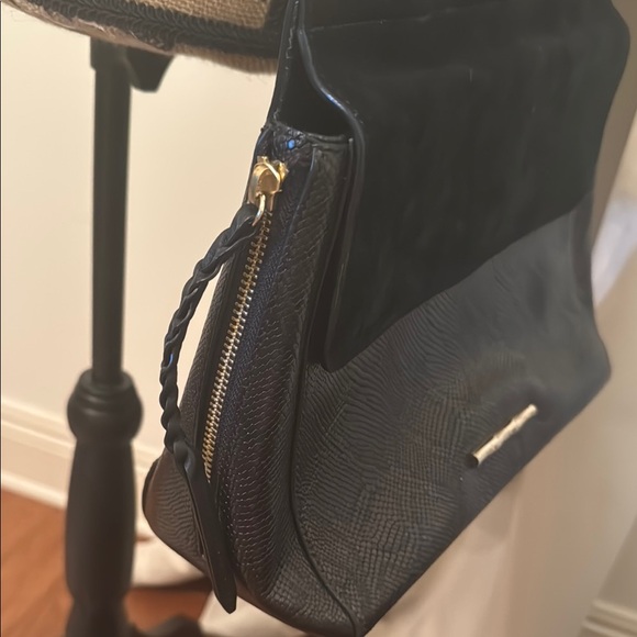 ELAINE TURNER Elegant Black Handbag Snakeskin - Picture 9 of 15